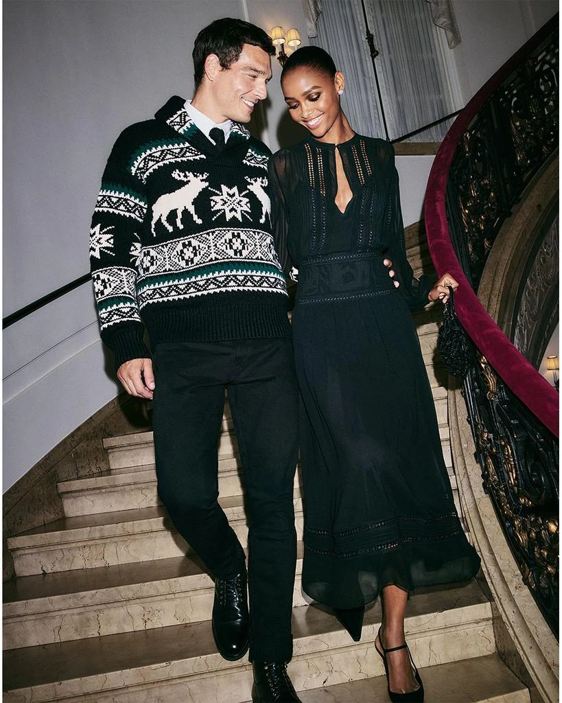 Ralph Lauren Wool Blend Elk Graphic Sweater 6