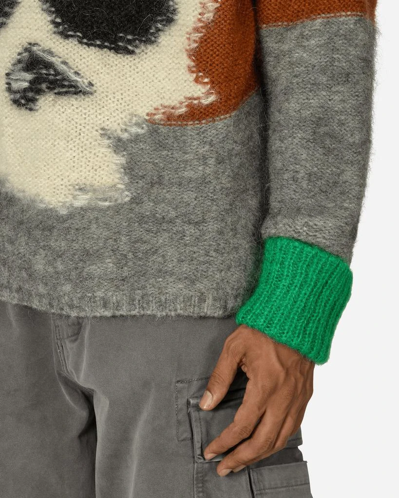 ERL Mohair Skull Intarsia Sweater Brown 5