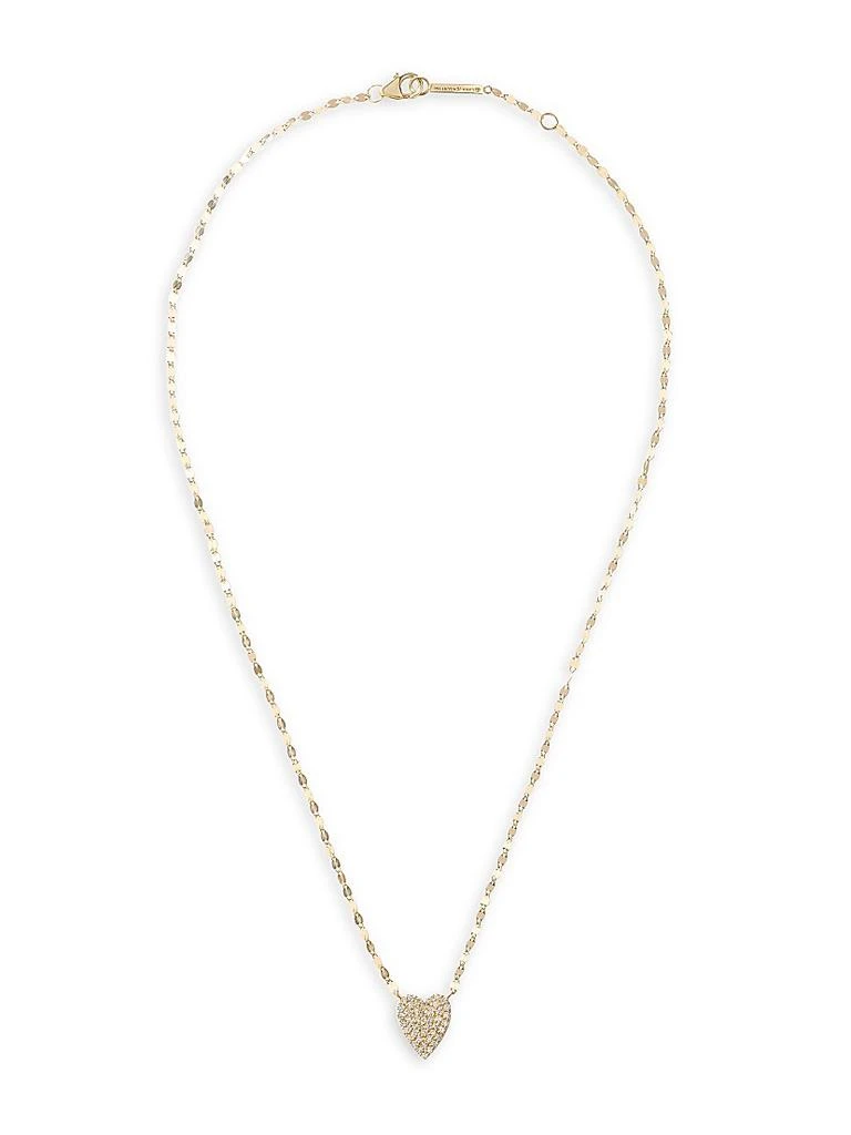 LANA Flawless 14K Yellow Gold & 0.33 TCW Diamond Heart Pendant Necklace 1