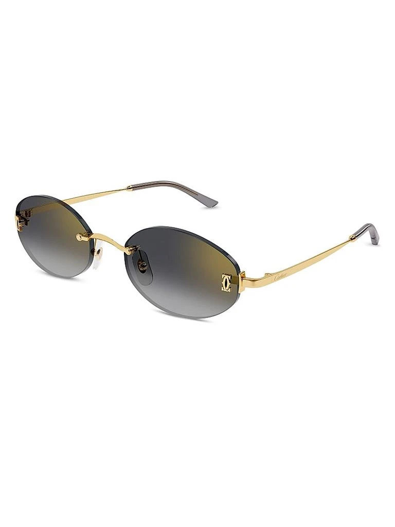 Cartier PANTHÈRE DE CARTIER Round/Oval-Frame Metal Sunglasses CT0022S Cartier - Panthère de Cartier - CT0022S (006) – Good See Co main image 4