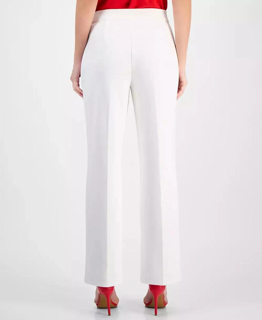 Tahari Women's Solid-Color Twill Crepe Wide-Leg Pants 2