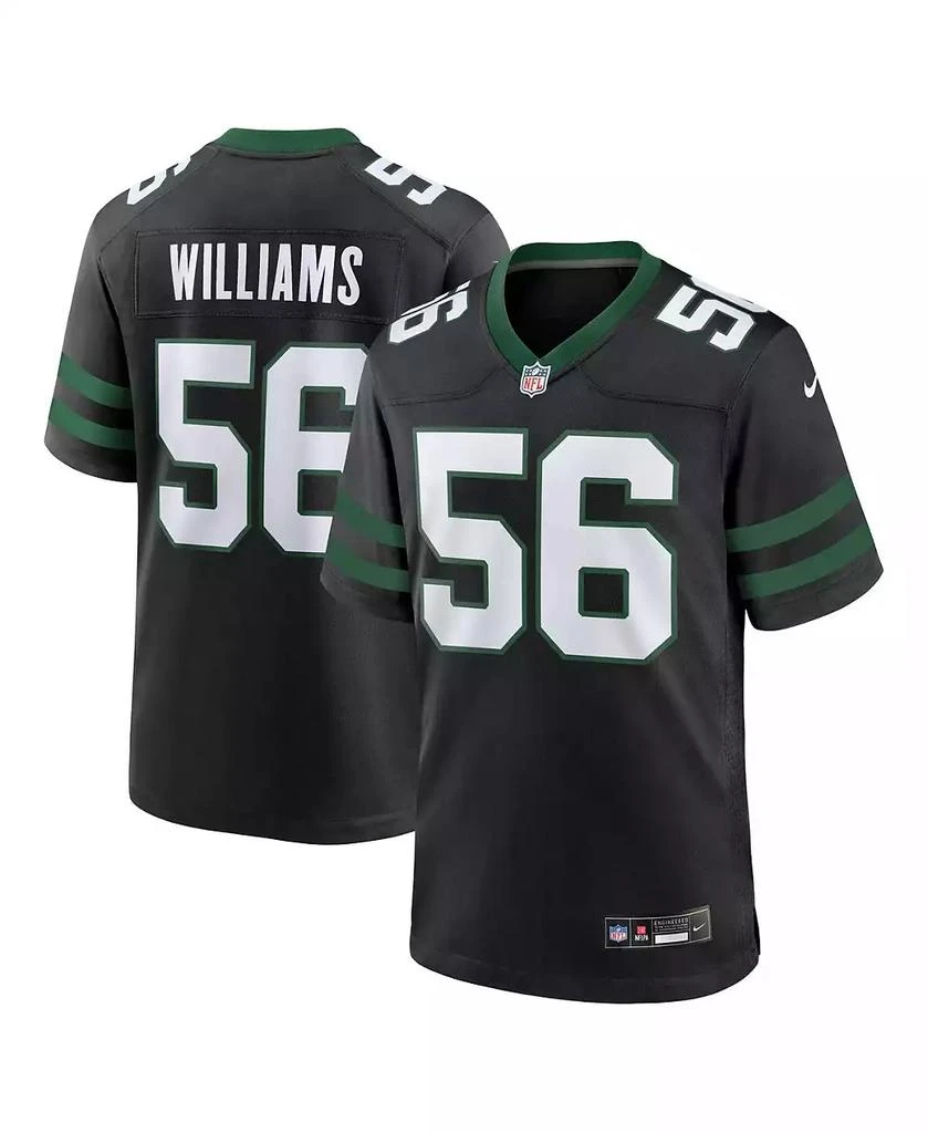 NIKE Men's Quincy Williams Legacy Black New York Jets Alternate Game Jersey 1
