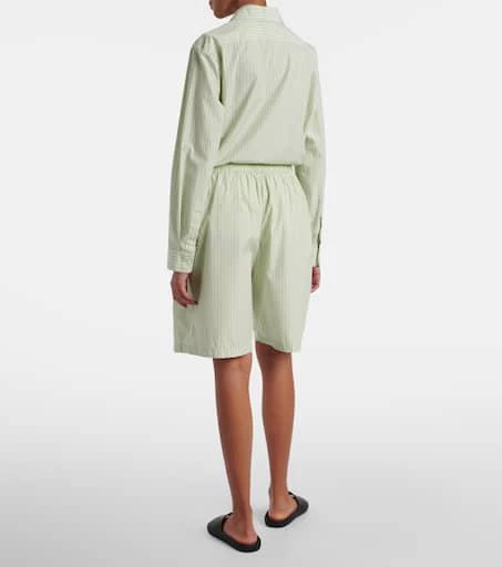 The Row Zinnia striped cotton poplin Bermuda shorts 3
