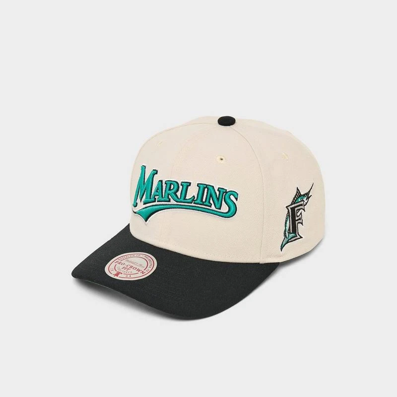 Mitchell & Ness Mitchell & Ness Florida Marlins MLB Pro Crown Snapback Hat 3