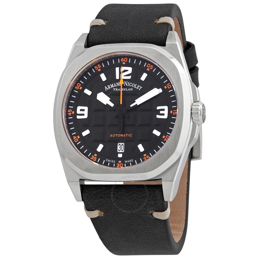 Armand Nicolet JH9 Datum Automatic Black Dial Men's Watch A660HAA-NO-PK4140NR