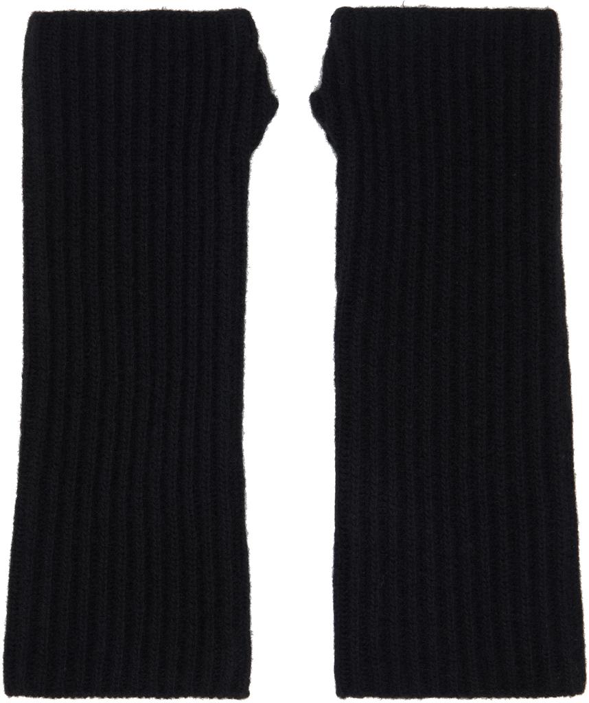 MM6 Black Fisherman Knit Arm Warmers
