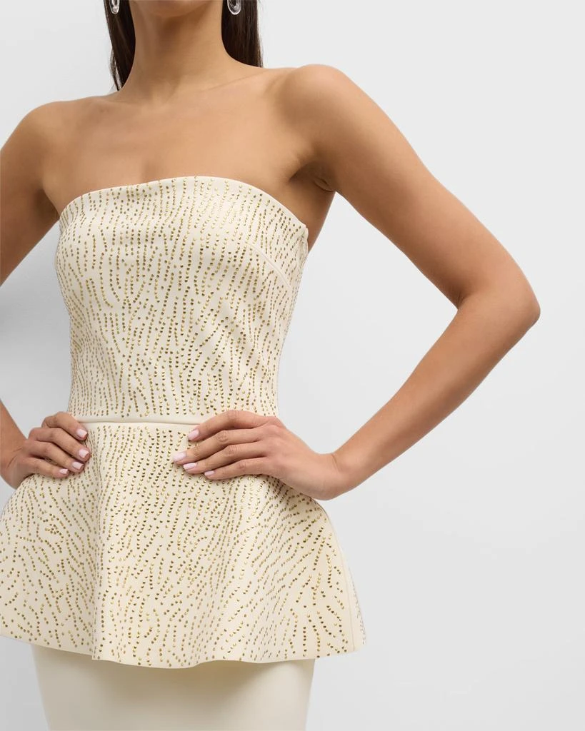 Shop Studded Strapless Peplum Column Gown on Sale at BeyondStyle  Get 81%  Off Studded Strapless Peplum Column Gown with Limited-Time Flash Deals,  Exclusive Discounts, and Special Offers. Enjoy Unbeatable Savings on