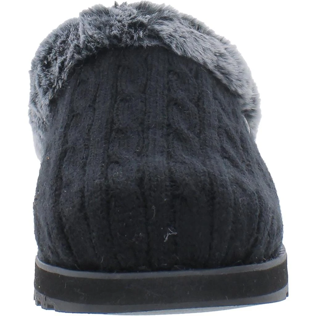 SKECHERS Keepsakes Ice Angel Womens Cable Knit Faux Fur Clogs 8