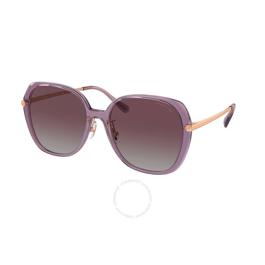 Coach Polarized Purple Grey Gradient Butterfly Ladies Sunglasses HC8403D 582562 59 1
