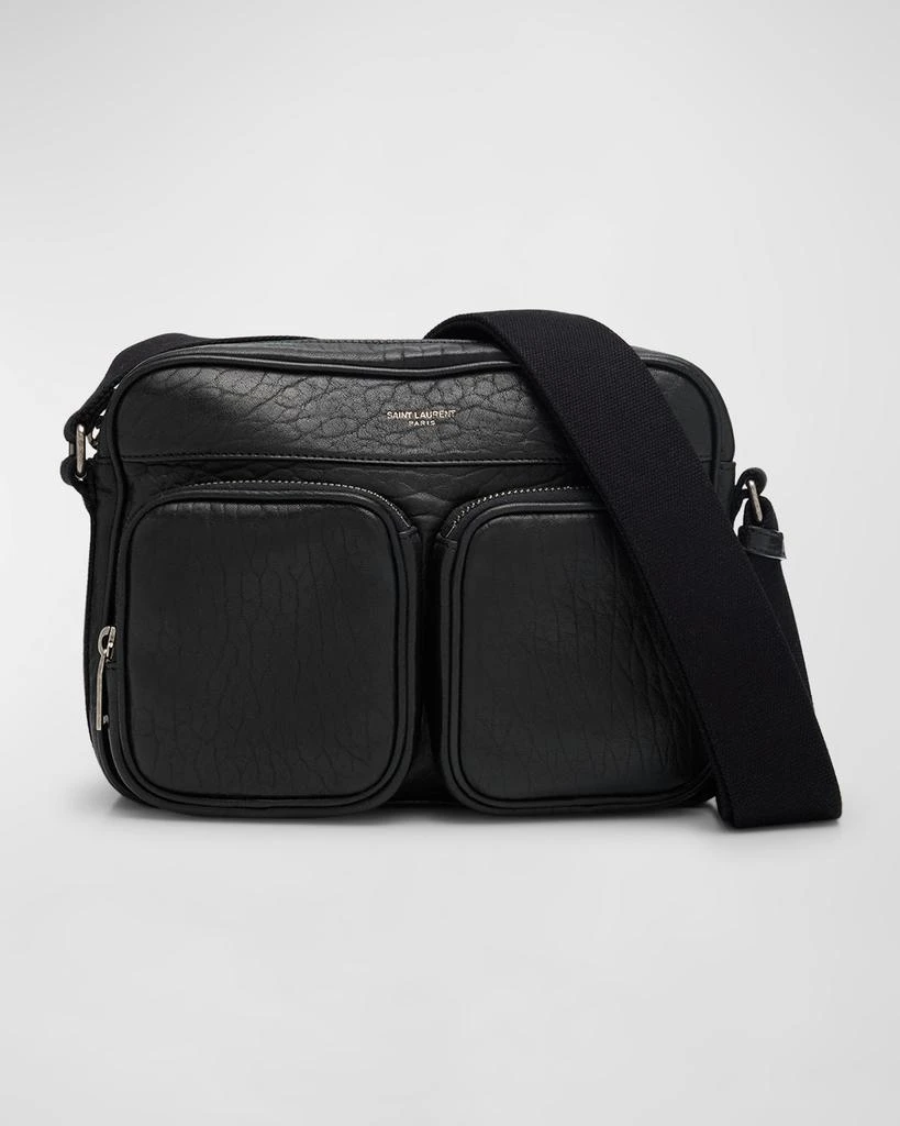 Yves Saint Laurent Men's New City Grained Leather Camera Bag 1