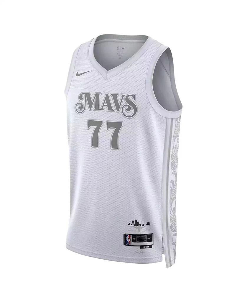 NIKE Men's and Women's White Luka Doncic Dallas Mavericks 2024/25 City Edition Finished Swingman Jersey 1