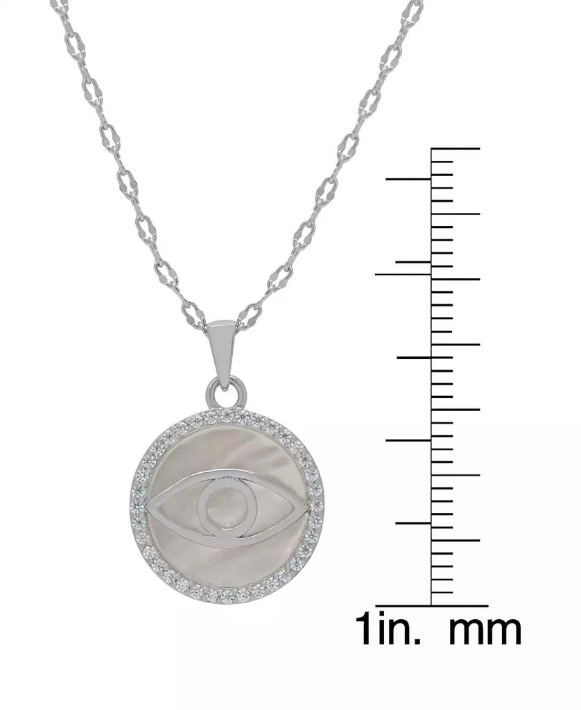 Macy
s Mother of Pearl and Cubic Zirconia Evil Eye Circle Pendant 2