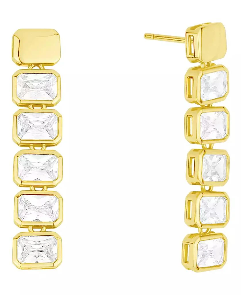 And Now This Cubic Zirconia 18k Gold-Plated Brass Drop Earrings, Macy
s Exclusive 1