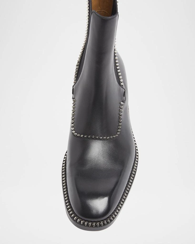 Christian Louboutin cocoriclou Black Leather Men\'s Boots Christian Louboutin Men Black Cocoriclou Studded Leather  main image 3