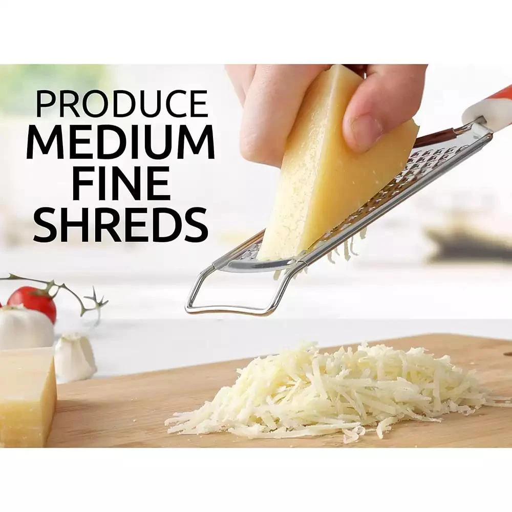 Zulay Kitchen Cheese Grater Stainless Steel - Durable Rust-Proof Metal Lemon Zester Grater With Handle 4