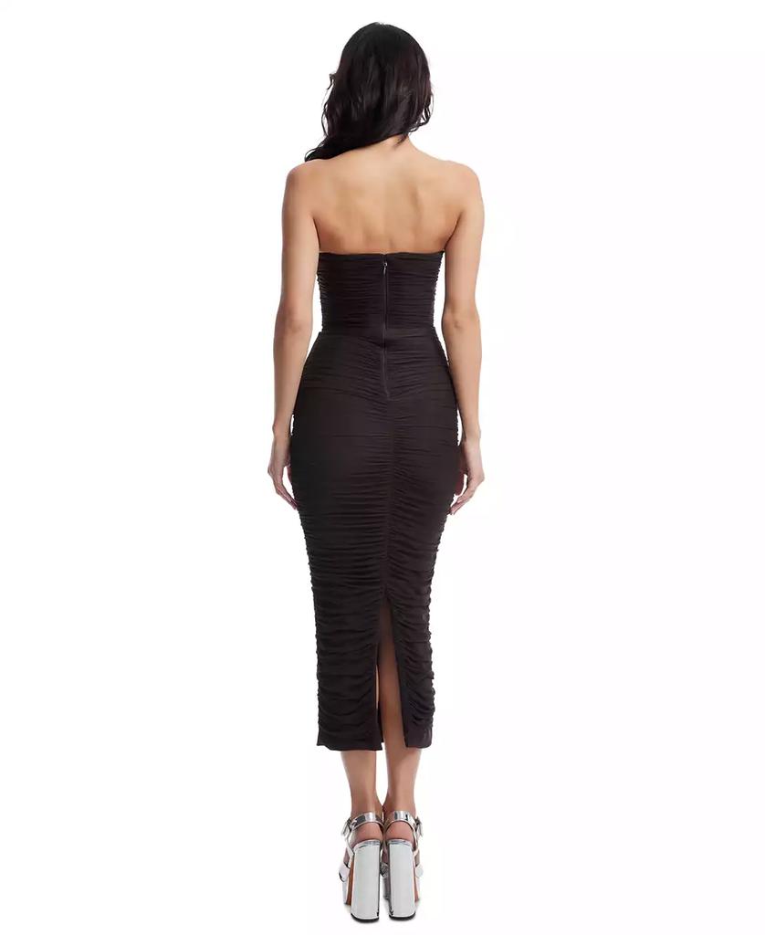 Dress The Population Women's Ferra Strapless Ruched Dress