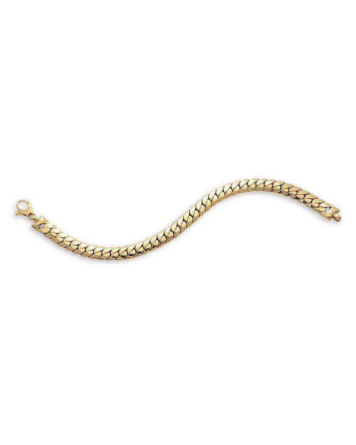 Alberto Amati 14K Yellow Gold Herringbone Curb Link Bracelet