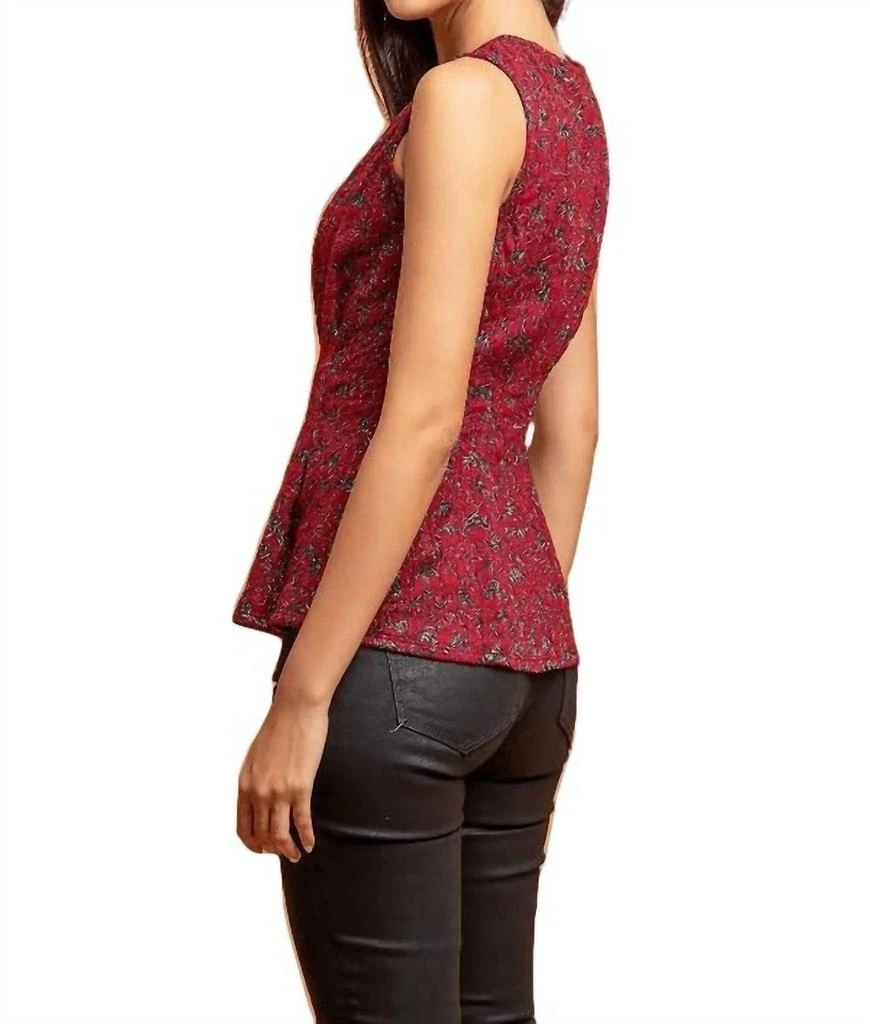 Eva Franco Metallic Peplum Top 4