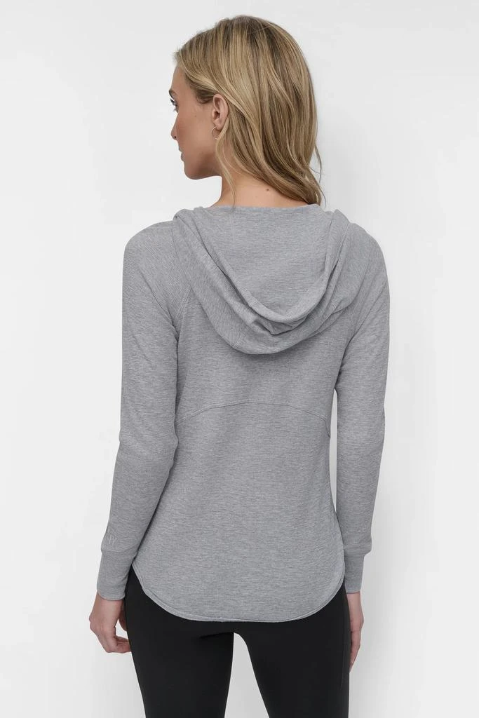 DKNY MINI SLUB WAFFLE FULL ZIP HOODIE 2