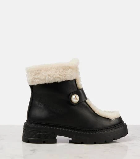 Jimmy Choo Shea shearling-lined leather ankle boots 5