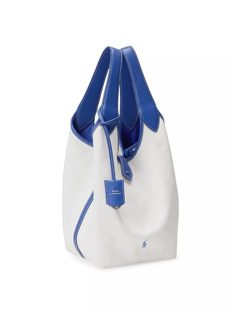 Ralph Lauren Canvas & Leather Tote Bag 3