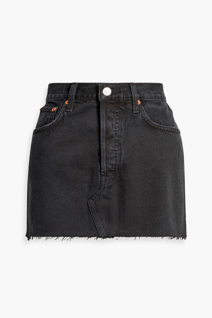 Re/Done 90s frayed denim mini skirt