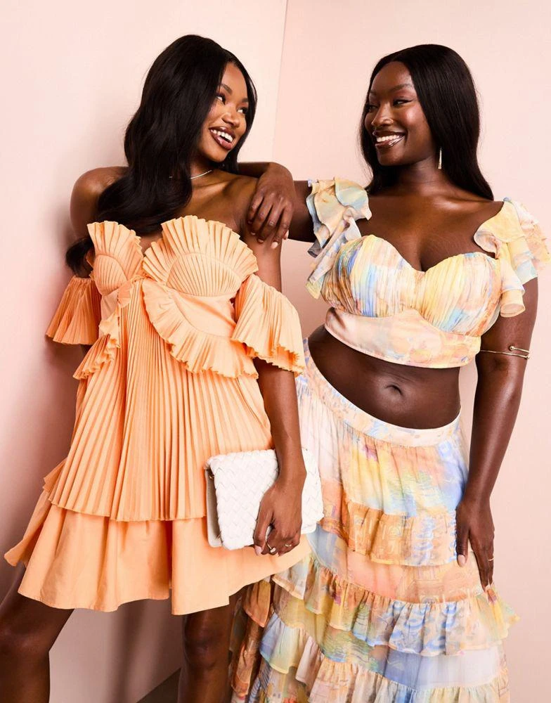 Shop ASOS LUXE cotton poplin pleated bandeau mini skater dress in apricot on Sale at BeyondStyle Get 35% Off ASOS LUXE cotton poplin pleated bandeau mini skater dress in apricot with Shop ASOS LUXE cotton poplin pleated bandeau mini skater dress in apricot on Sale at BeyondStyle Get 35% Off ASOS LUXE cotton poplin pleated bandeau mini skater dress in apricot with