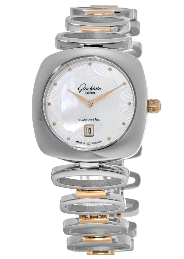 Glashütte Original Pavonina Mother of Pearl Dial Rose Gold and Steel Women's Watch 1-03-01-26-06-14