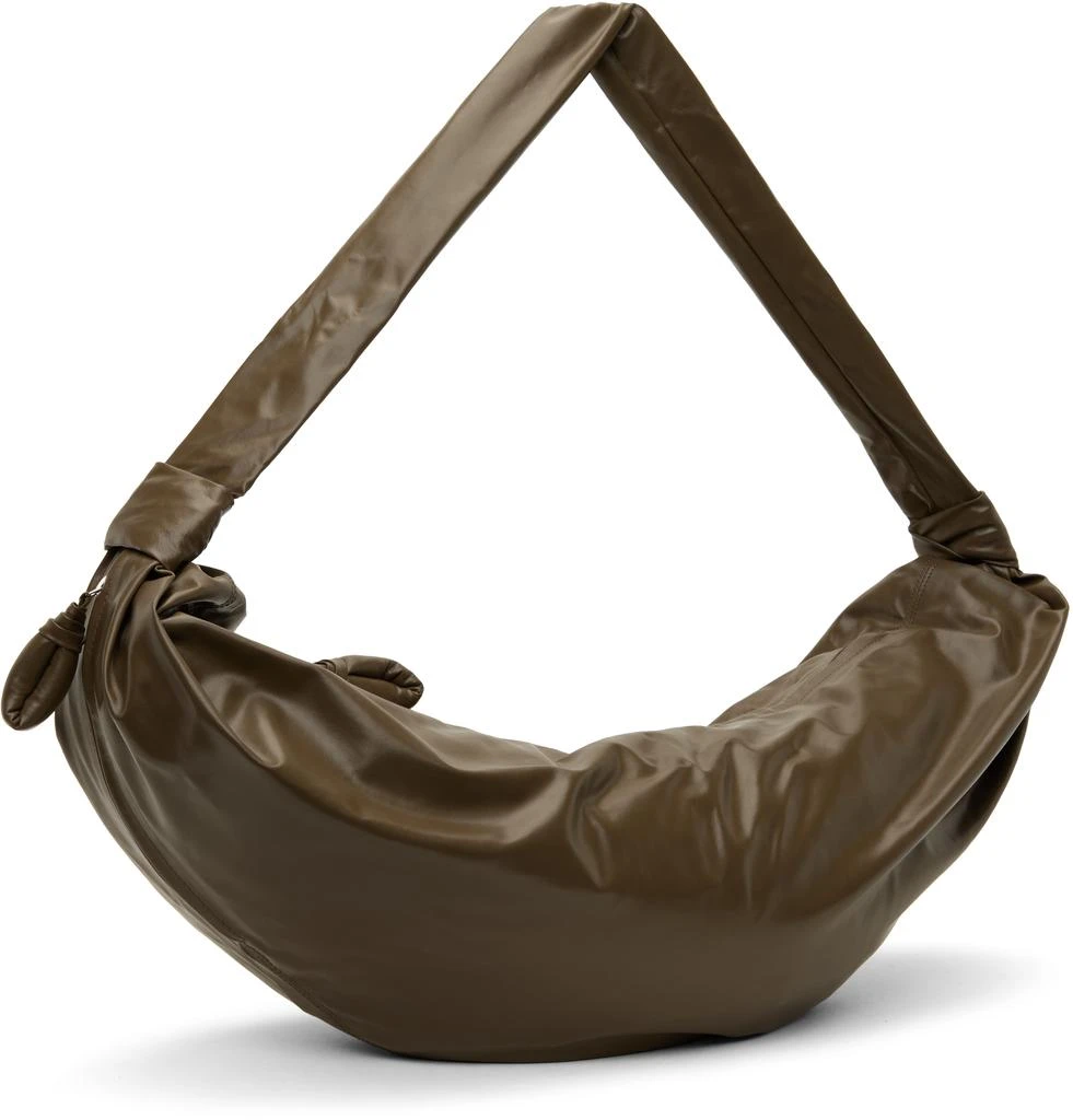 Lemaire Khaki Large Soft Croissant Bag 2