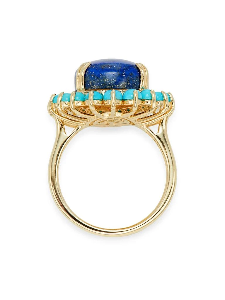 Effy 14K Yellow Gold, Lapis Lazuli, Turquoise 
0.17 TCW Diamond Ring 3