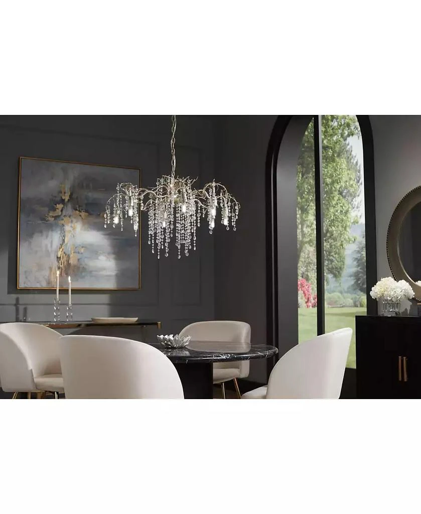 Possini Euro Design Branches Chandelier with Clear Crystal 8-Light Fixture for Dining Room, Kitchen Island or Entryway 7