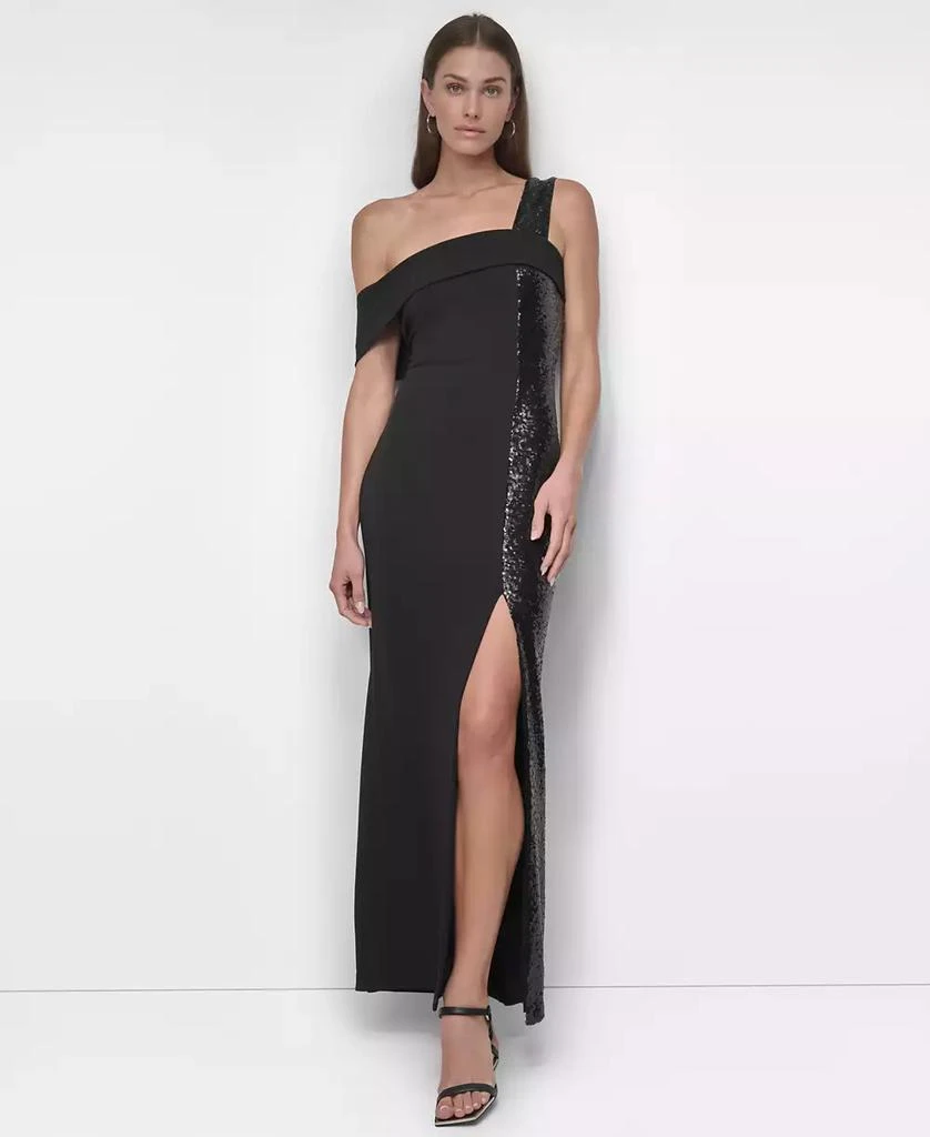 black sherri hill short dress THE OLIVIA GOWN – HERVÉ LÉGER main image 1