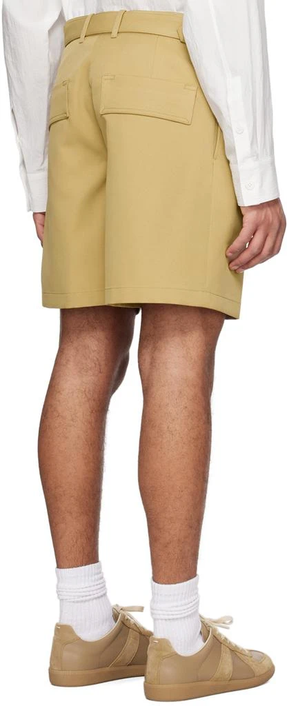 Solid Homme Beige Pleated Shorts 3