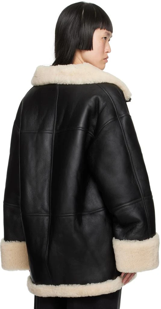 Totême Black Signature Shearling Jacket 3