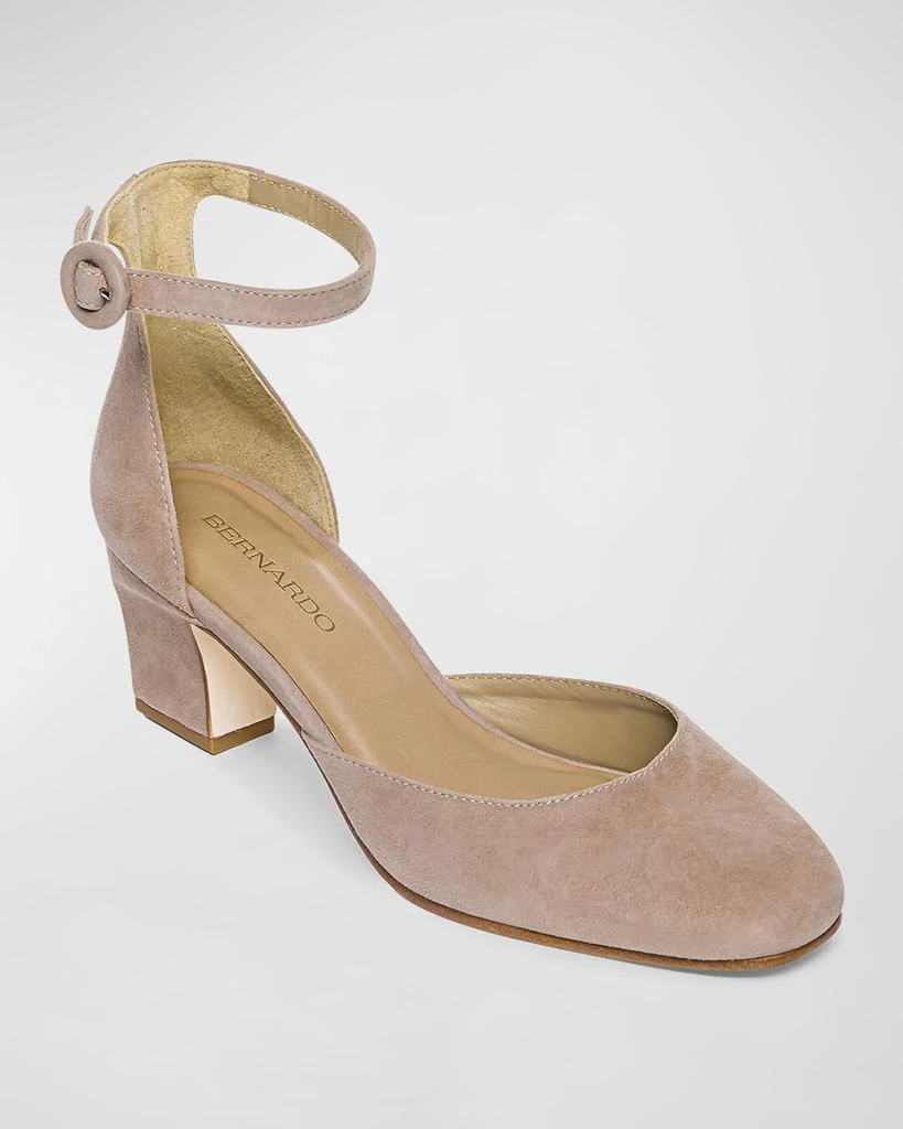 Bernardo Remy Suede Ankle-Strap Pumps 2