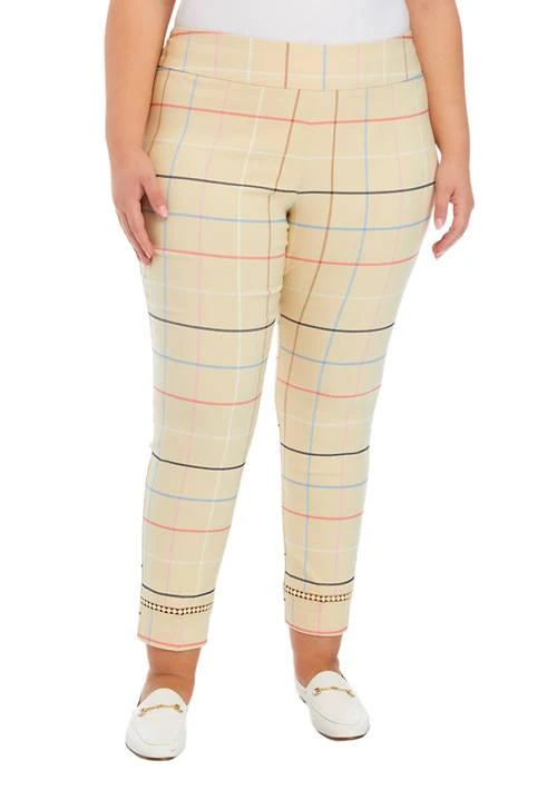 Crown & Ivy™ Ivy Plus Size Tech Stretch Ankle Pants 1