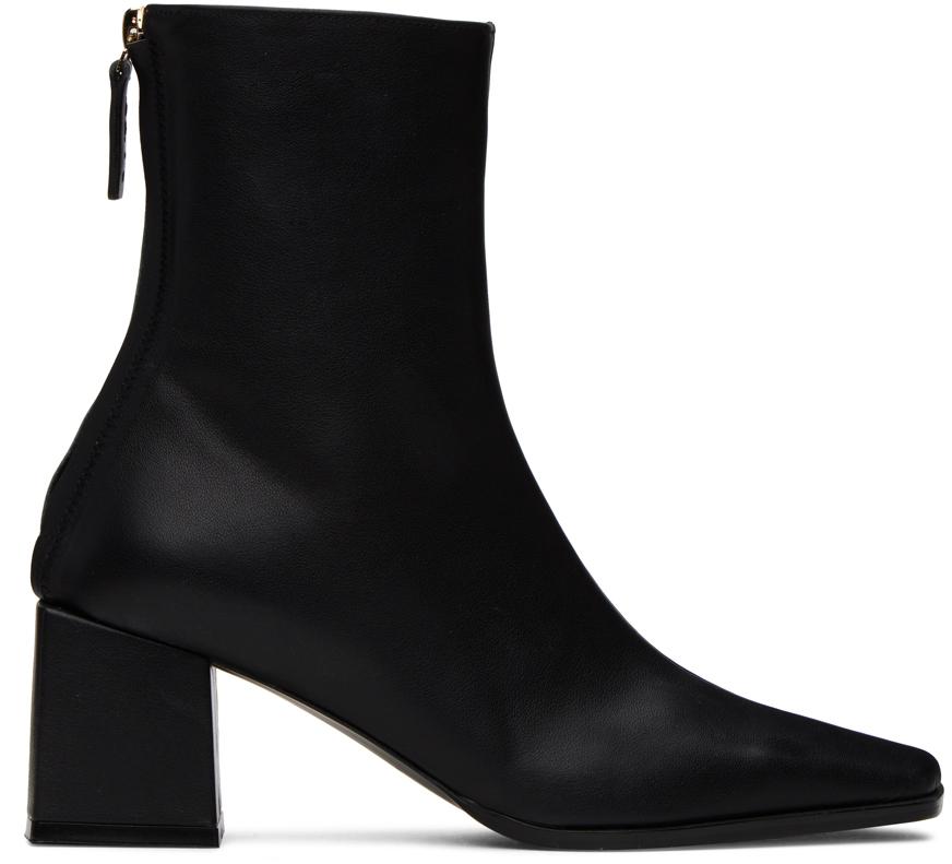 Reike Nen Black Cube Heel Basic Boots