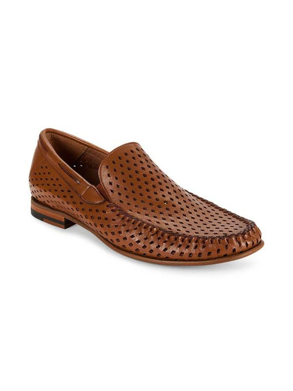 Mezlan Perforated Leather Slip-On Shoes 2