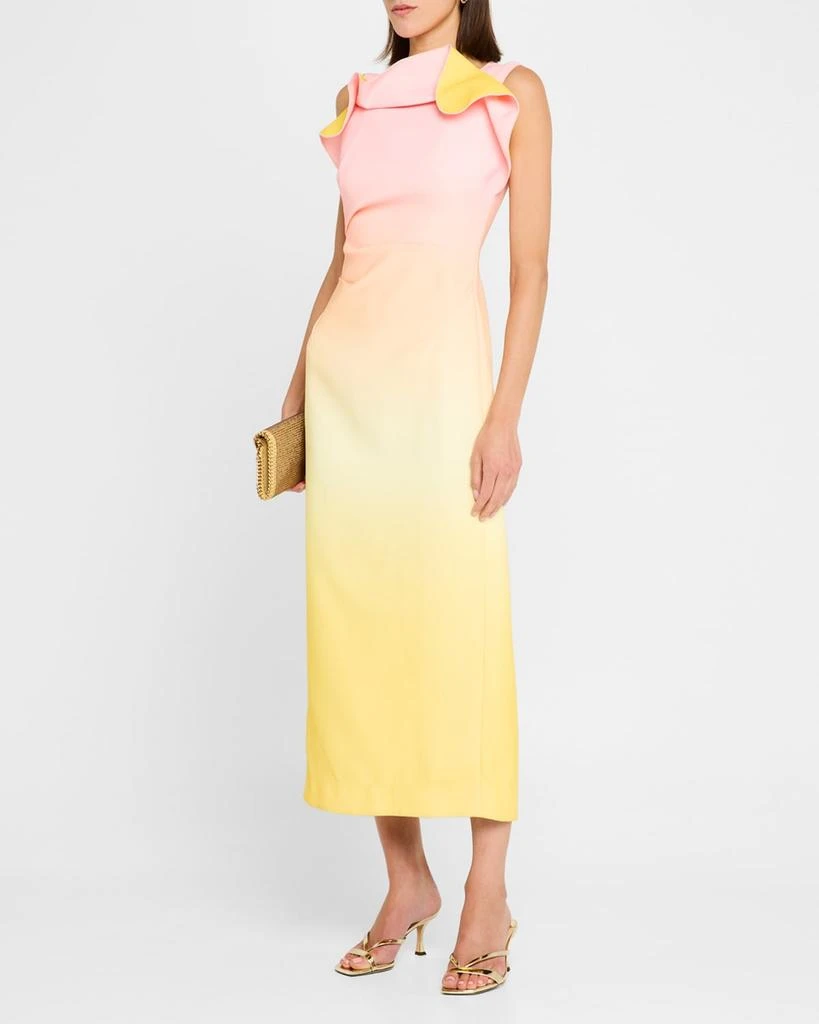 Acler Warfield Ruffle Midi Dress 2