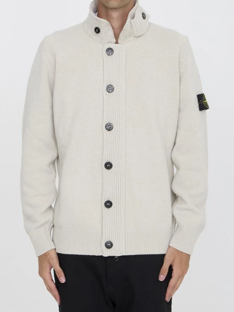 Stone Island Cardigan In Wool Blend 1