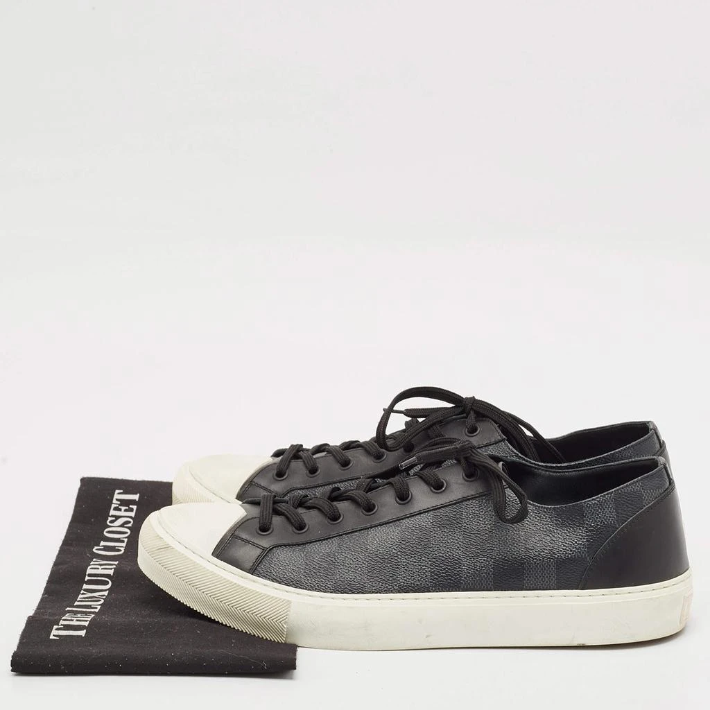 Louis Vuitton Louis Vuitton Black Damiere Canvas and Leather Low Top Sneakers Size 43.5 9