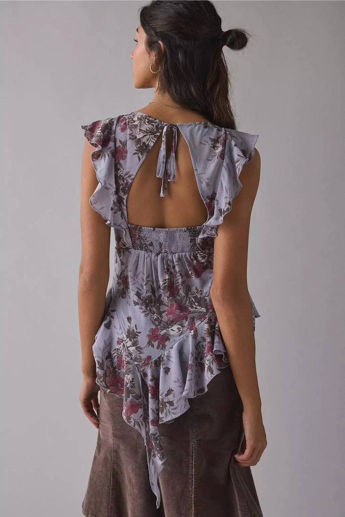 Kimchi Blue Kimchi Blue Sweet Talk Plunging Asymmetric Ruffle Blouse 4