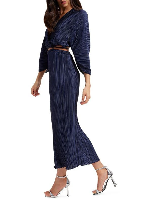 Good American Always Fits Plissé-Pleated Midi-Dress 1