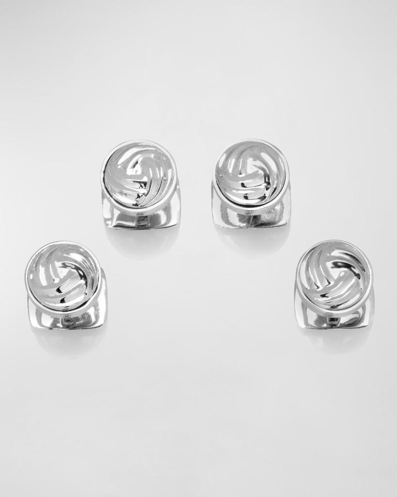 Cufflinks Inc. Modern Knot Sterling Silver Cuff Links Stud Set