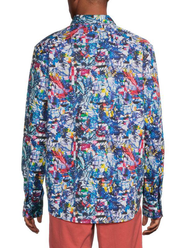 Robert Graham ​Trumbell Printed Cotton Button-Front Shirt