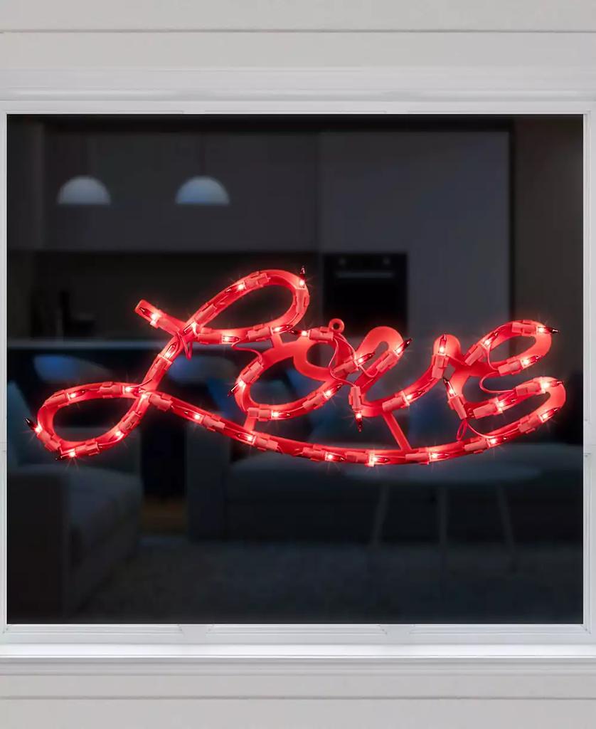 Northlight 17" Lighted Love Script Valentine's Day Window Silhouette Decoration