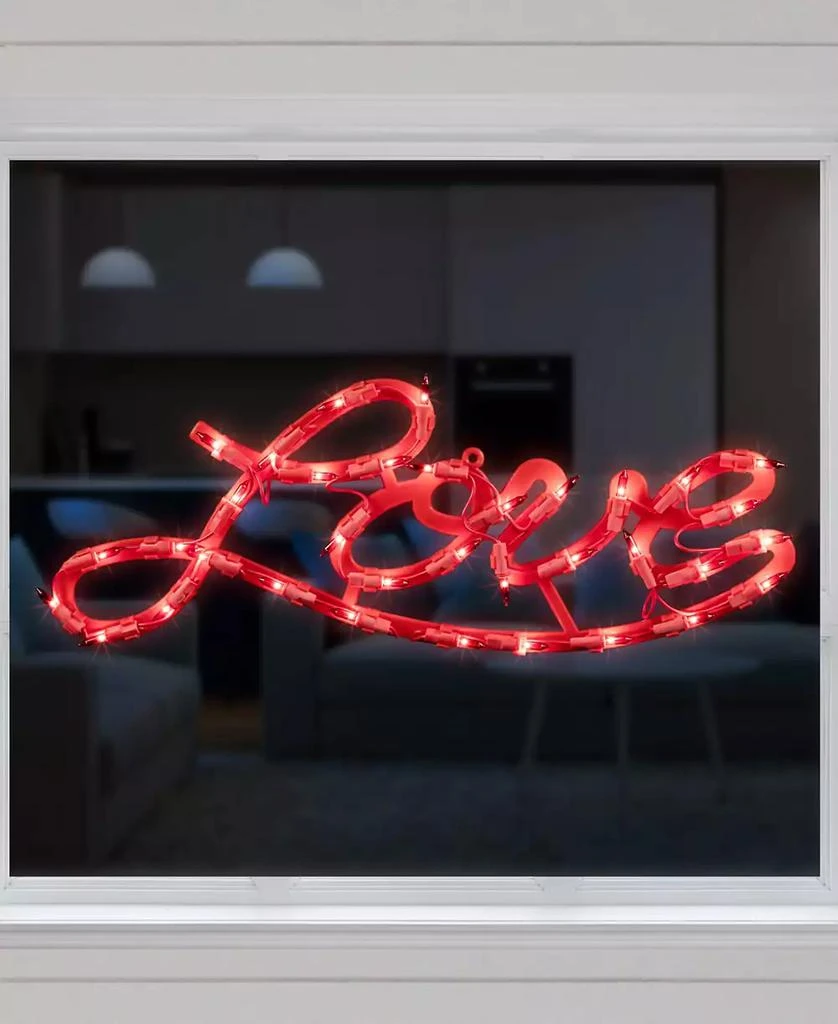 Northlight 17" Lighted Love Script Valentine's Day Window Silhouette Decoration 2