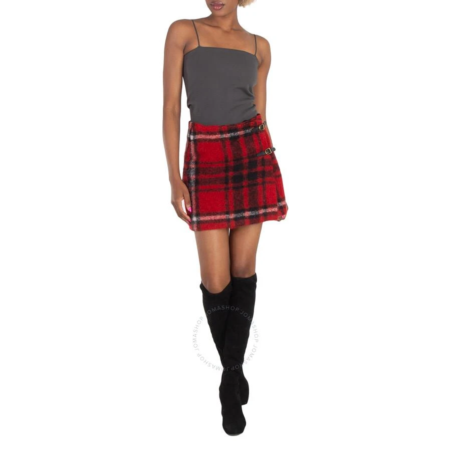Ralph Lauren Plaid-Check High-Waist Mini Skirt 2