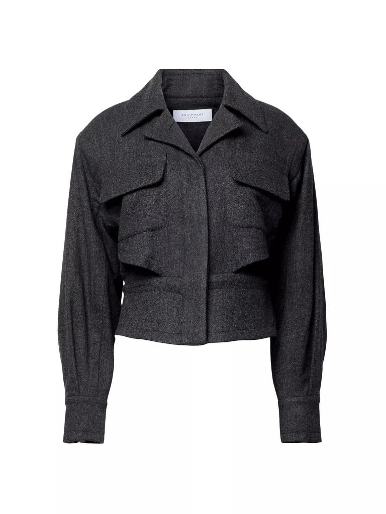 Equipment Gabriel Cropped Wool Jacket 1