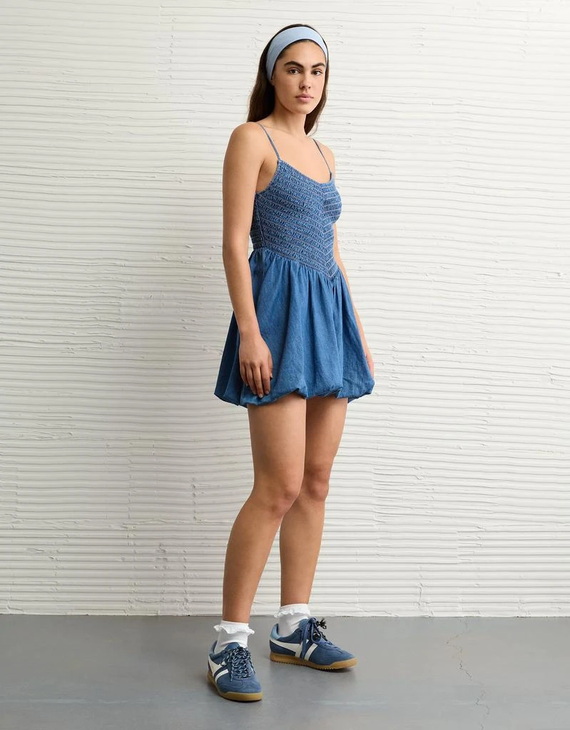 american eagle mini dresses AE Catie Corset Dress Lightweight woven cotton/Square neck/Sleeveless with tied straps/Lace trim on he AE PUFF-SLEEVE BABYDOLL MINI DRESS